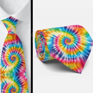 Cravate Motif Tie-Dye Psychédélique