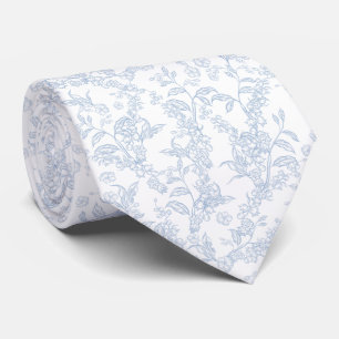 Cravate Motif traditionnel de Toile-De-Jouy Chinoiserie 