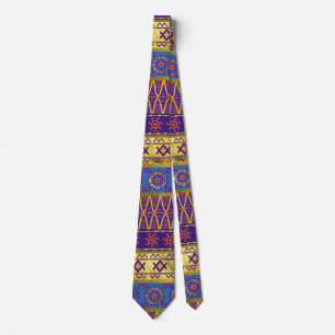Cravate Motif tribal ethnique africain coloré