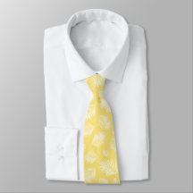Motif tropical jaune blanc en feuille de palmier