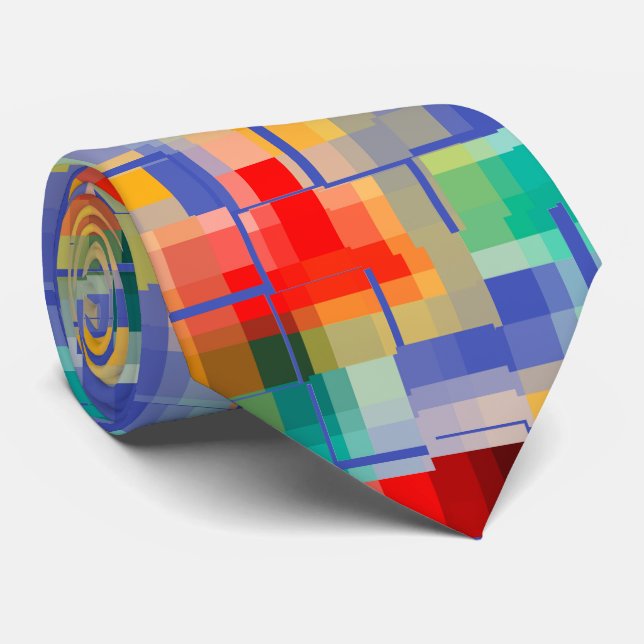 Cravate Motif unique multicolore (Roulé)