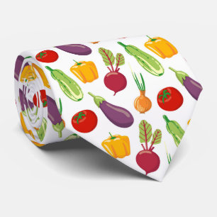 Cravate motif végétal mixte carrelé mignon