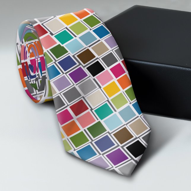 Cravate Motif vert Confetti rose Lime coloré (Custom Tie)