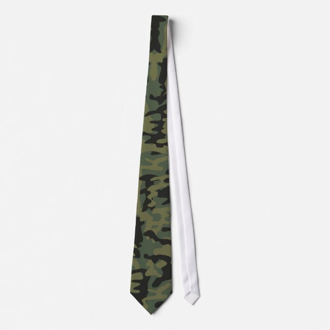 Cravate Motif vert de camo (Devant)