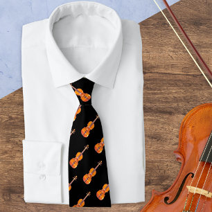 Cravate Motif Violon Amoureux de Musique