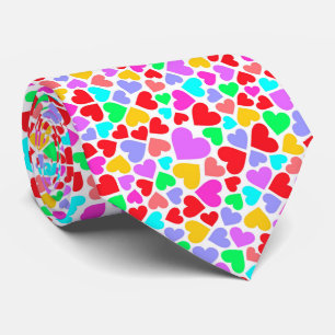 Cravate Motifs de cœurs colorés mignons