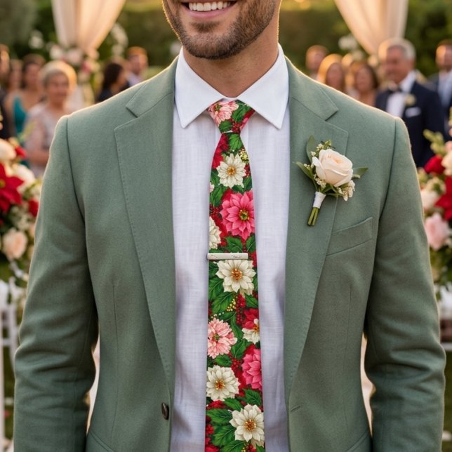 Cravate Motifs de fleurs colorés (Créateur téléchargé)