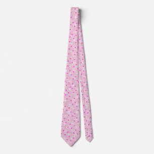 Cravate Motifs de points roses abstraits mignons