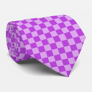 Cravate Motifs géométriques en violet et violet clair