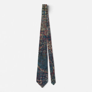 Cravate Motifs grungy avec des patchwork de Textures