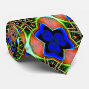 Cravate Motifs Peacock Feather