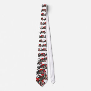 Cravate Moto de emballage rouge impressionnante