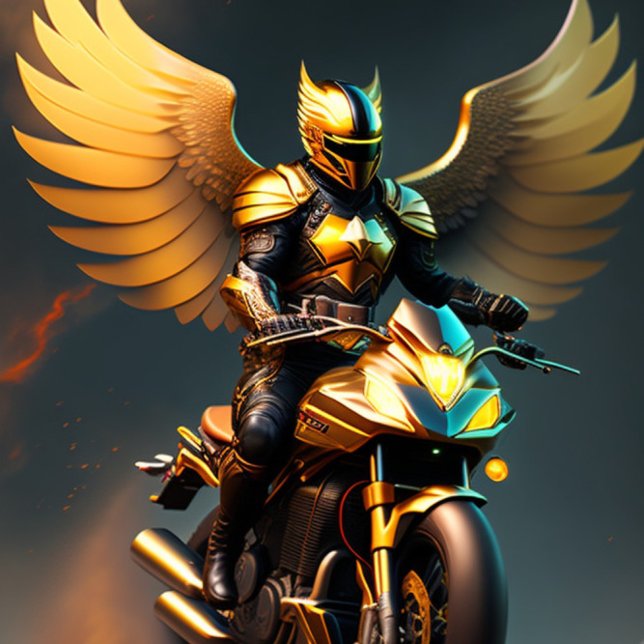 Cravate Moto Gold Motorbike Motorcross Sport (Créateur téléchargé)