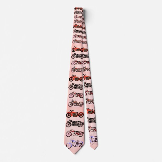 Cravate MOTOCYCLES vintages (Devant)