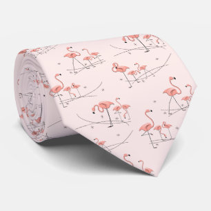 cravate multi-rose Flamants roses