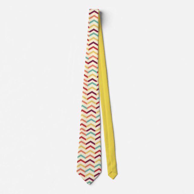 Cravate Multicolor Chevron Motif (Devant)