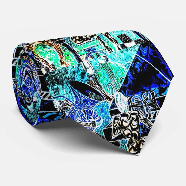 Cravate Musiciens abstraits (Roulé)