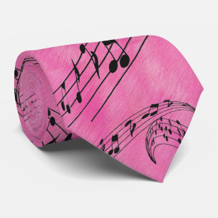 CRAVATE MUSIQUE NOTES-TIE-PINK