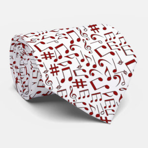 CRAVATE MUSIQUE ROUGE NOTES-2