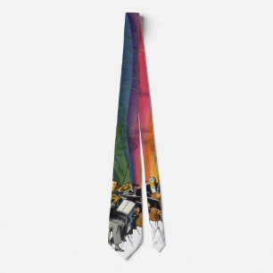 Cravate Musique Vintage Arc-en-ciel, Couple Victorien Dans