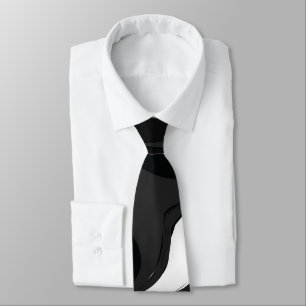 Cravate Mydeas   Black & White Gray Wacky Marbled Paint