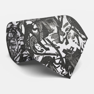 Cravate Naissance des Loups – Noir Expressionniste