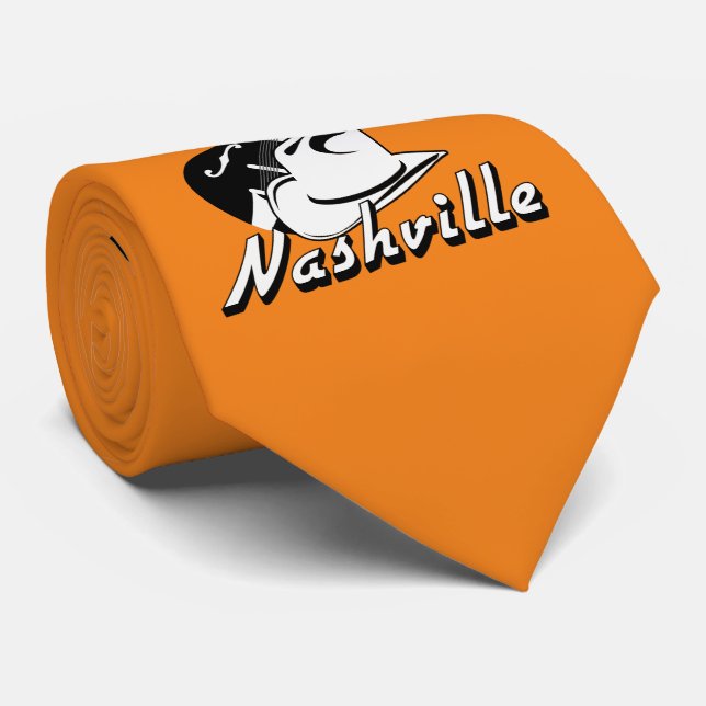 Cravate Nashville. Ville de musique (Roulé)
