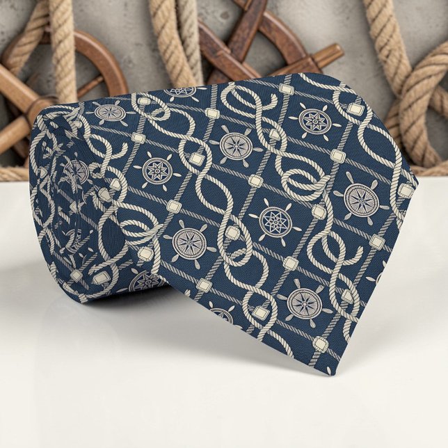 Cravate Nautical Ropes Custom Necktie (Créateur téléchargé)
