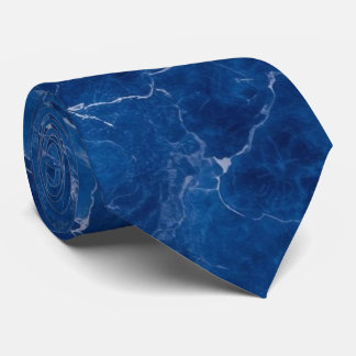 Cravate Navy Blue Marble for Wedding Groomsmen Business