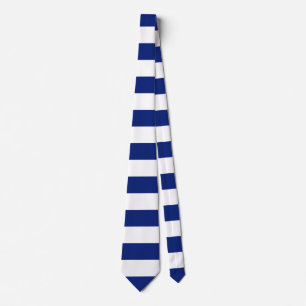 Cravate Navy Blue Stripes Nautical Pattern
