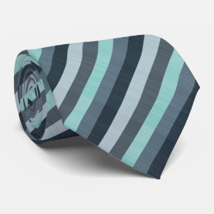 Cravate Navy Gray Teal Striped Neck Tie