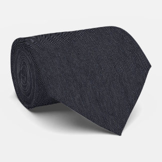 Cravate Navy Herringbone Classic Textured Weave Pattern
