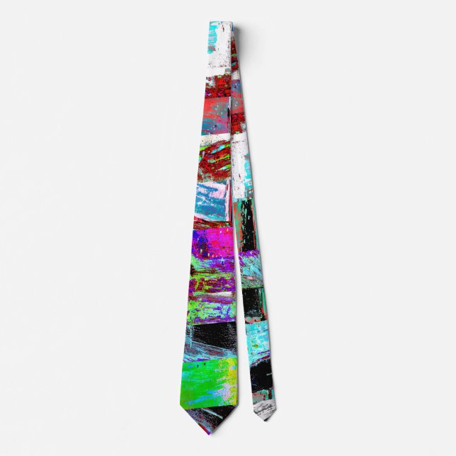 Cravate Neck Tie – Abstract Grid (Devant)