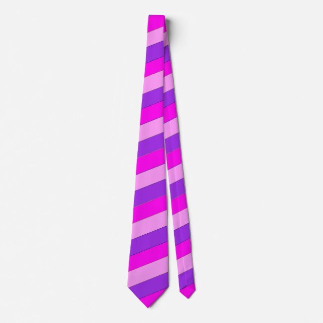 Cravate Necktie Buddy Purple Pink Hot Pink (Devant)