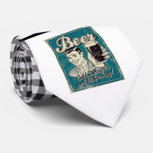 Cravate Necktie de bière Retro