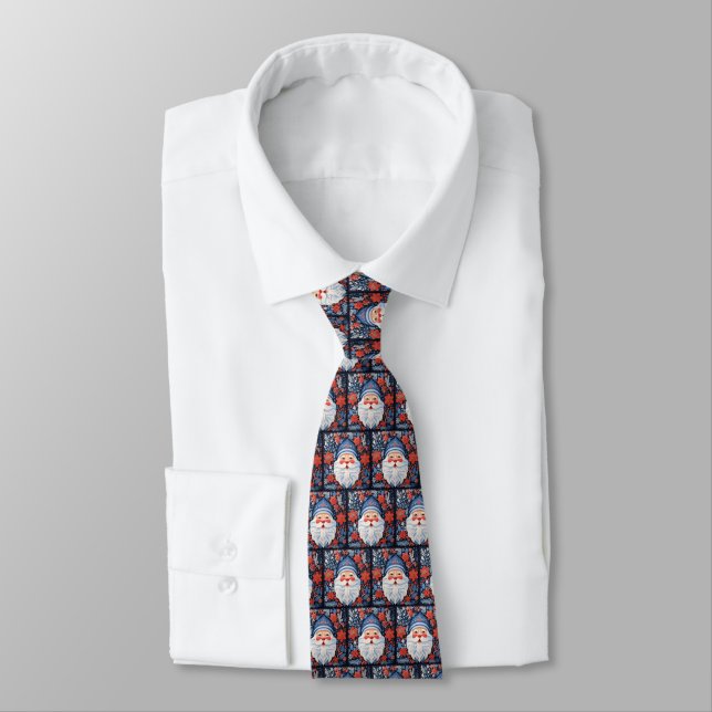 Cravate Necktie de Père Noël nordique (Attaché)