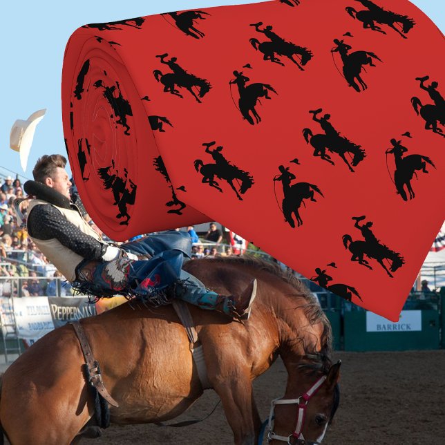 Cravate Necktie des cavaliers du Rodéo de Western Cowboy (Créateur téléchargé)