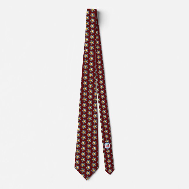 Cravate Necktie "Fleur de feu" (Devant)