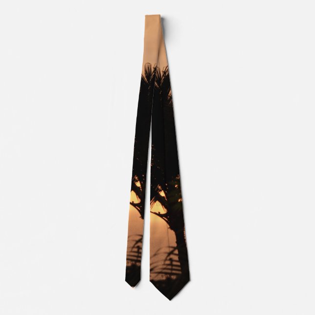 Cravate Necktie masculine Hawaii Sunset (Dos)