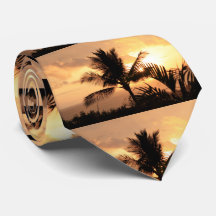 Necktie masculine Hawaii Sunset