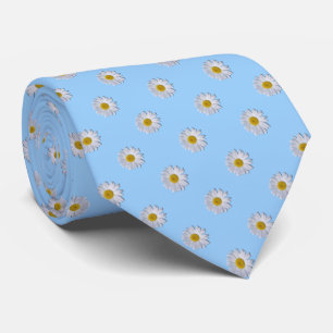 Cravate Necktie - New Daisy on Blue