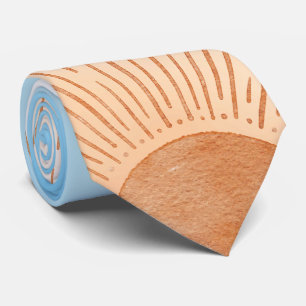 Cravate Necktie personnalisée Sun Portrait Retro