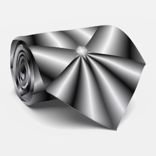 Cravate Necktie - Ventilateurs gris argent "Diamond"