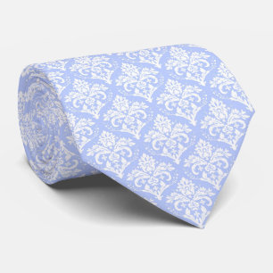 Cravate Necktie - Wedgewood Blue Damask