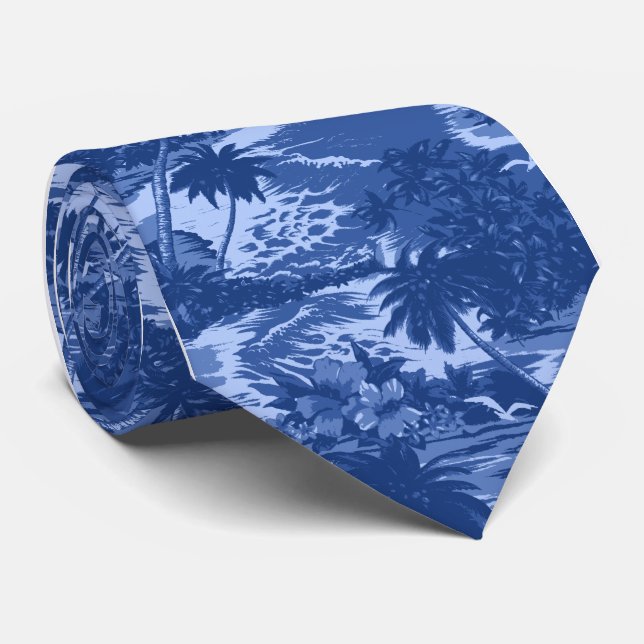 Cravate Neckties hawaïennes tropicales de Napili Bay (Roulé)