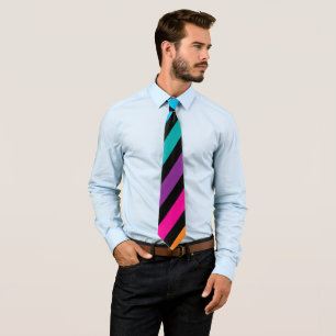 Cravate Neon Bright trendy fashion colorful design 7
