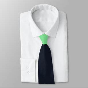 Cravate neon gree navy