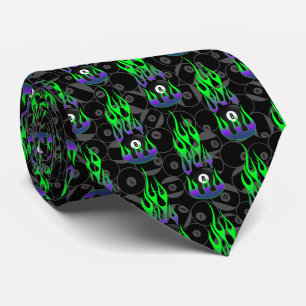 Cravate Neon Green Huit Ball