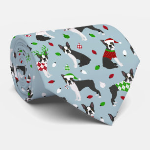 Cravate Noël Boston Terrier