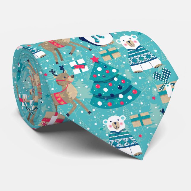 Cravate Noël coloré (Roulé)